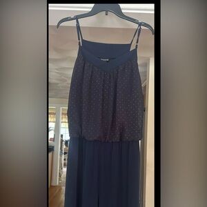 Enfocus Studio Dark Blue Jumpsuit with Dots